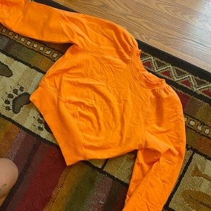Orange crop top